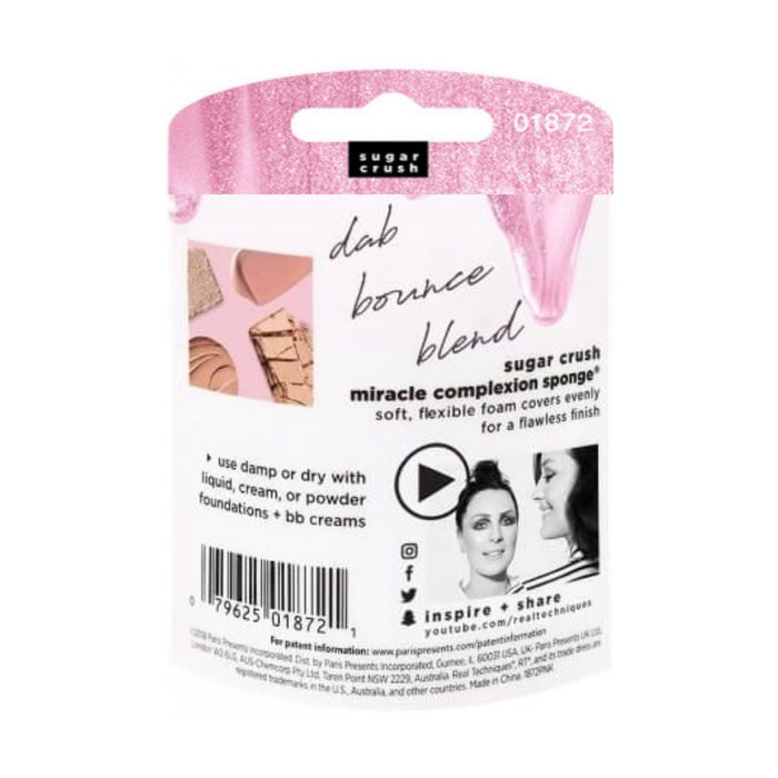 Real Techniques Miracle Complexion Pink Sugar Crush Sponge - SafeSavings