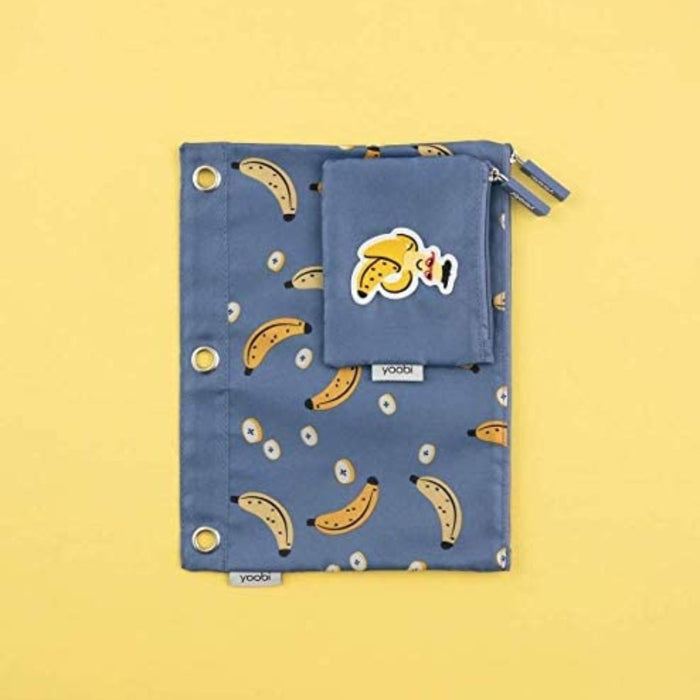 Yoobi Binder Zip Pencil Case Banana Nuts and Coin Purse - SafeSavings
