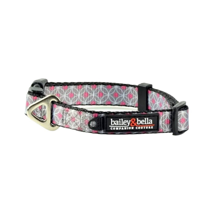 Bailey & Bella Adjustable Collar Pink Circles Small 11-15in - Best By