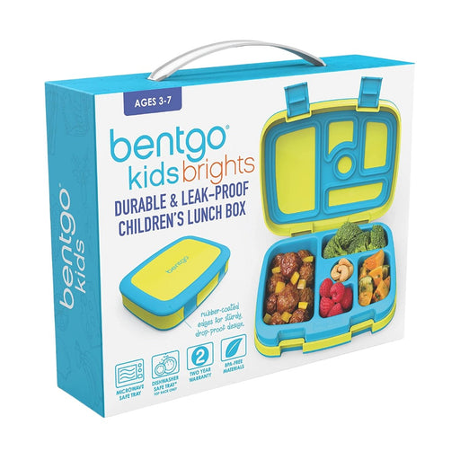 Bentgo Kids Bright Leak-Proof 5-Compartment Bento-Style Blue and Green Lunch Box - SafeSavings