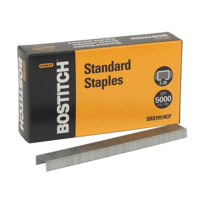 Bostitch 1/4" Standard 2-20 Premium Staples 5,000-Pack - SafeSavings