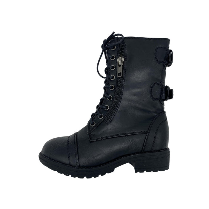 Carrie Black Chess Lace-up Black Boot - SafeSavings