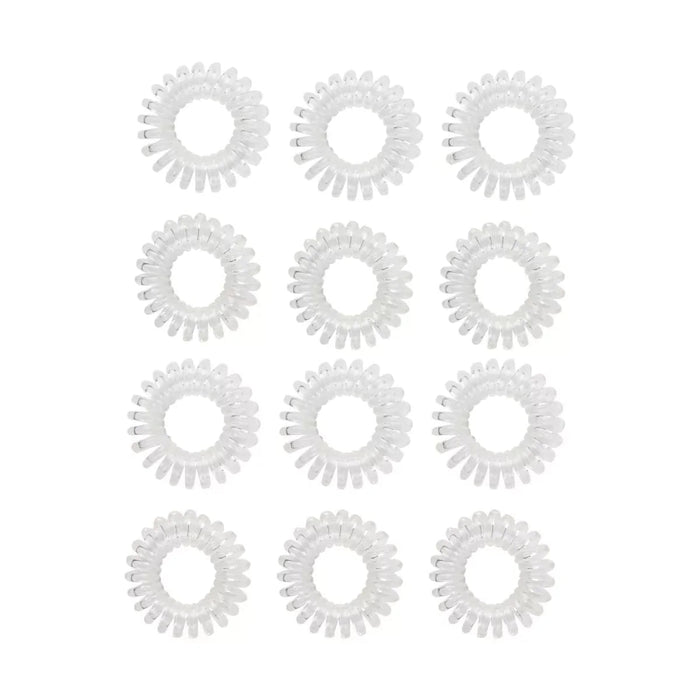 Copy of Scunci Small Glitter Spirals Clear 12-Pack - SafeSavings
