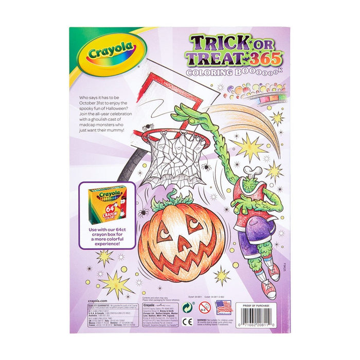 Crayola Trick or Treat 365 Coloring Book with Sticker Sheet - SafeSavings