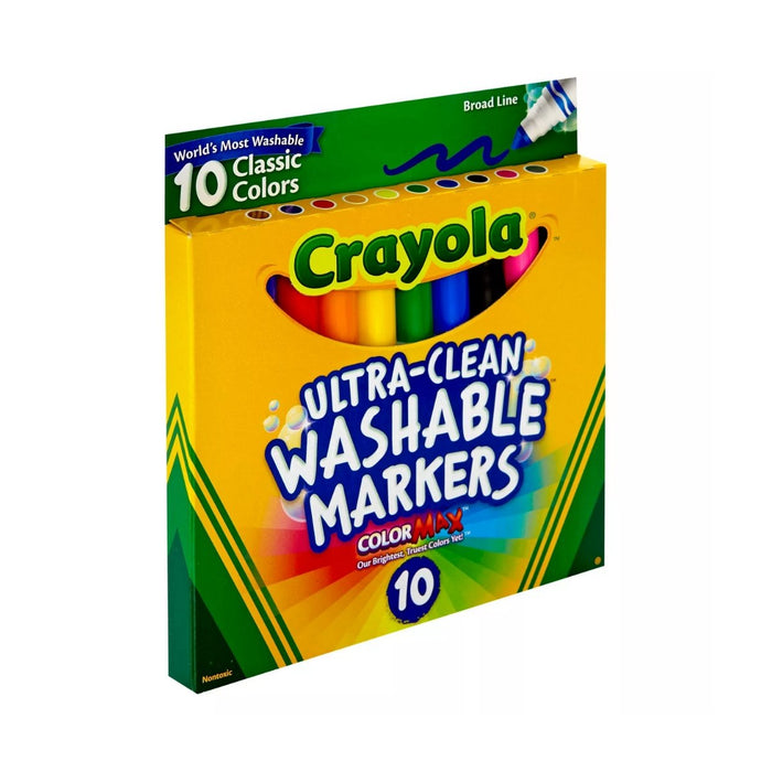 Crayola Washable Broad Line Markers Classic Colors 10ct - Best By