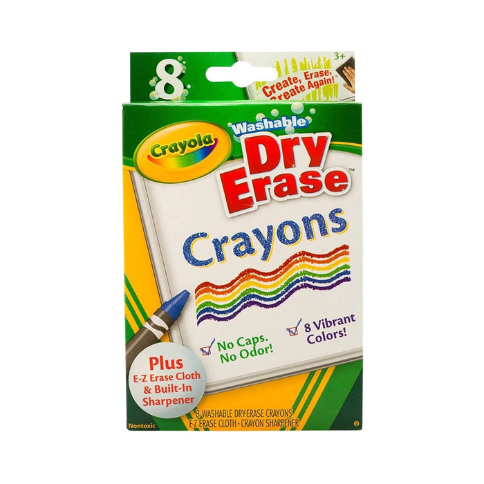 Crayola Washable Dry-Erase Crayons Assorted 8-Pack - SafeSavings