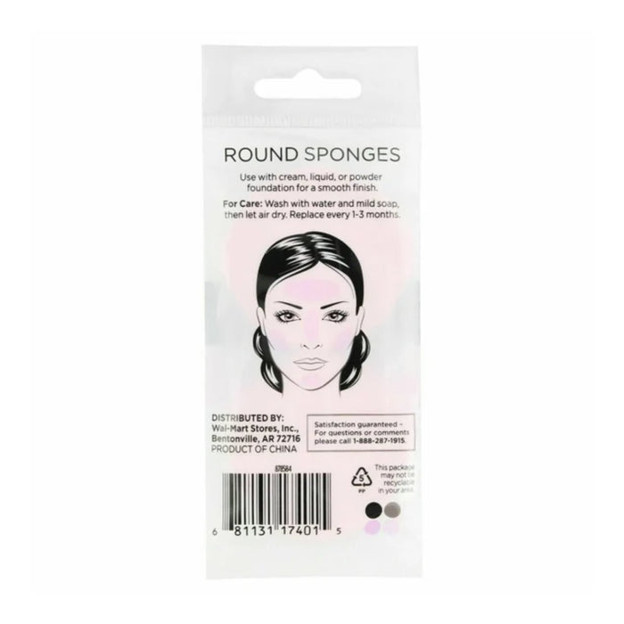 Equate Beauty Round Sponges 2-Pack - SafeSavings