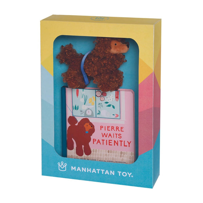 Manhattan Toy Pierre Waits Patiently Baby and Toddler Board Book and Stuffed Animal Gift Set - SafeSavings