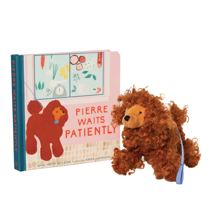 Manhattan Toy Pierre Waits Patiently Baby and Toddler Board Book and Stuffed Animal Gift Set - SafeSavings