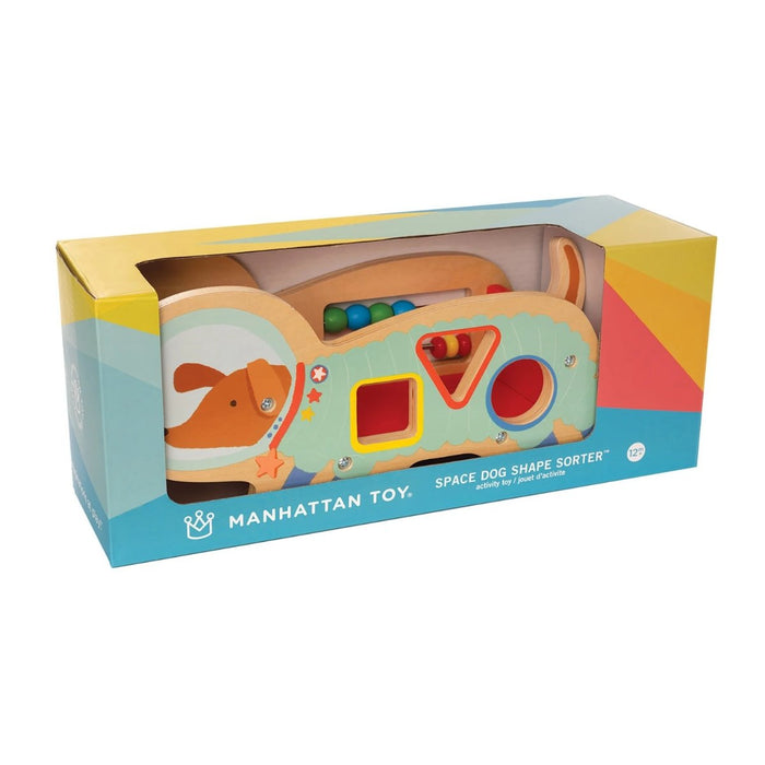 Manhattan Toy Wood Shape Sorter Space Dog - SafeSavings