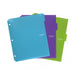 Mead Five Star 2 Pocket Binder Dividers Blue/Purple/Lime 3 Tabs - Best By