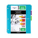 Mead Five Star 2 Pocket Binder Dividers Blue/Purple/Lime 3 Tabs - Best By