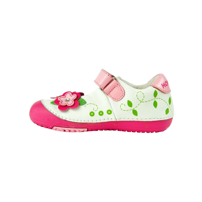 Momo Baby Girls Mary Jane Floral Sparkle Leather Shoe - SafeSavings