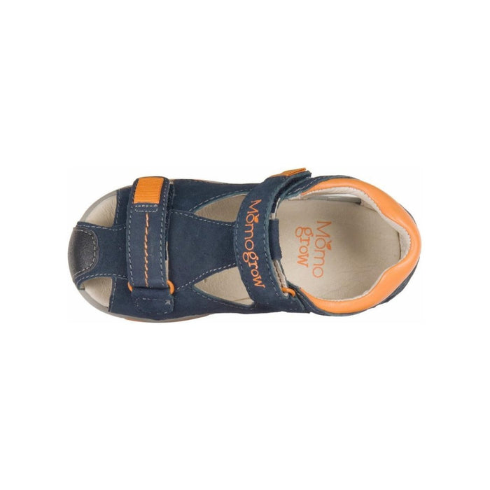 Momo Grow Boys Double-Strap Blue/Red Orange Sandal - SafeSavings