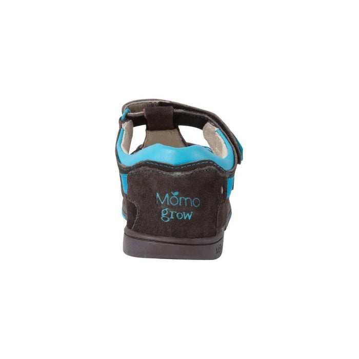 Momo Grow Boys Double-Strap Brown/Blue Sandal - SafeSavings