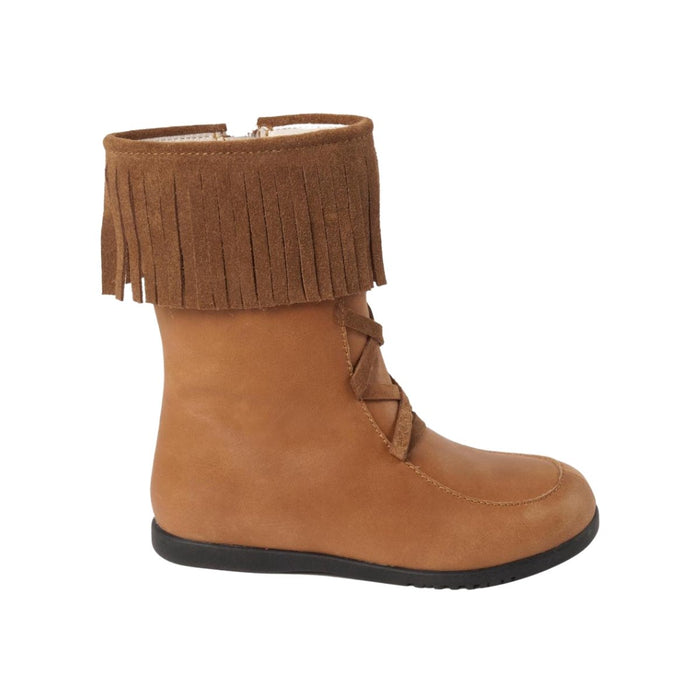 Momo Grow Girls "Lauren" Brown Leather Boot - SafeSavings