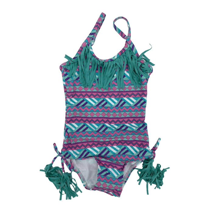 Momo Grow Girls One Piece "Summer" Fringe Swimsuit - SafeSavings