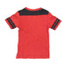NCAA San Diego State SDSU Aztecs Girl's Red Grey Shoulder Short Sleeve T-Shirt - SafeSavings