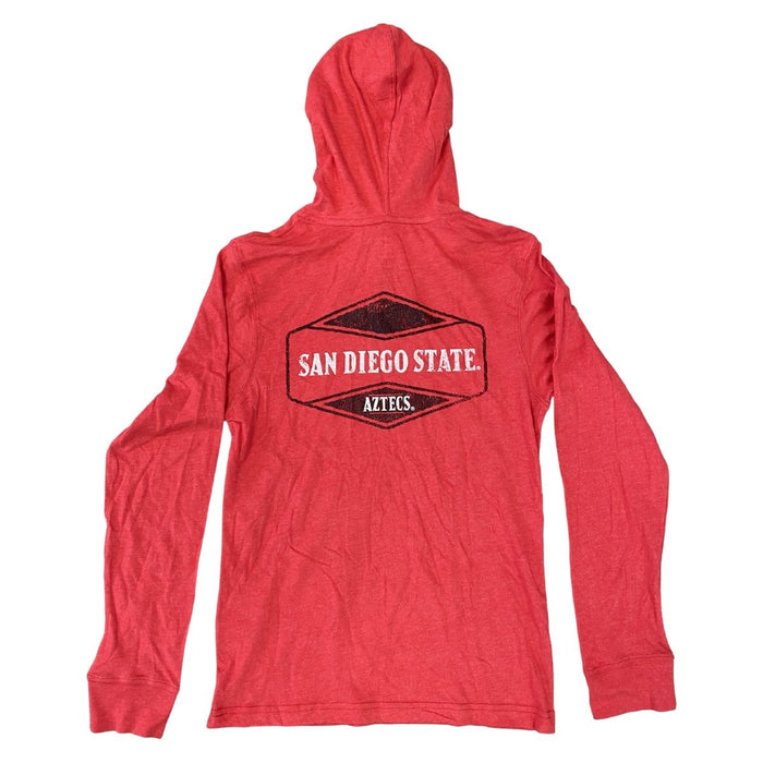 NCAA San Diego State SDSU Aztecs Men's Red Long Sleeve Light Hoodie - SafeSavings