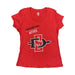 NCAA San Diego State SDSU Aztecs Women's Red Short Sleeve T-Shirt - SafeSavings