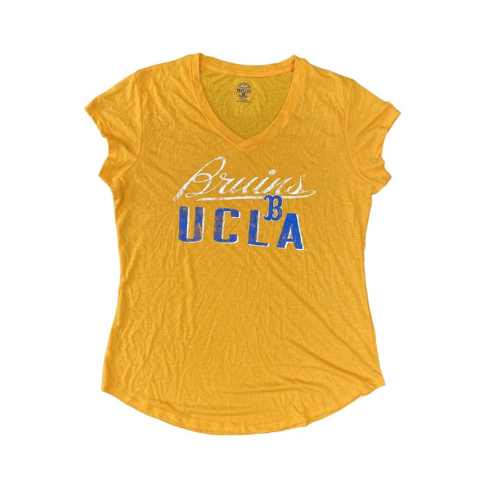 NCAA UCLA Bruins Women's Yellow Shirt Sleeve T-Shirt - SafeSavings