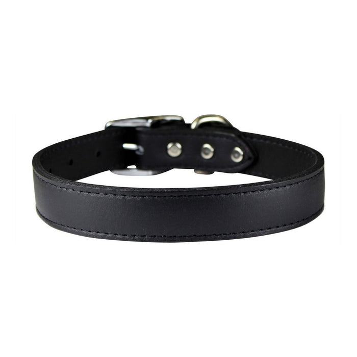 OmniPet Signature Black Leather Dog Collar 12in - Best By