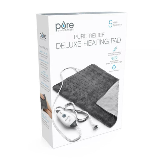 PureRelief Deluxe Gray Heating Pad - Best By