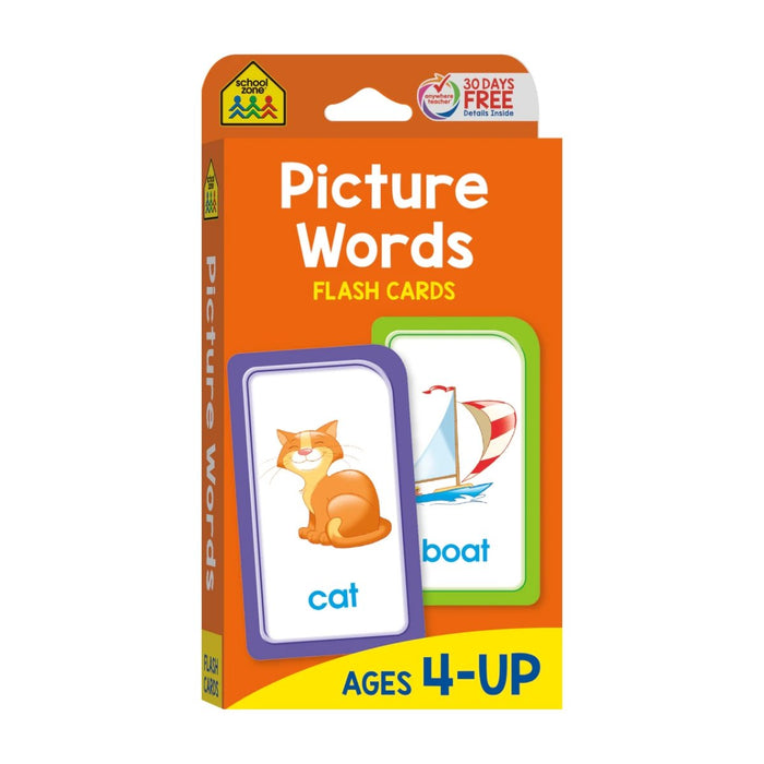 School Zone Picture Words Ages 4 and Up Flash Cards - SafeSavings