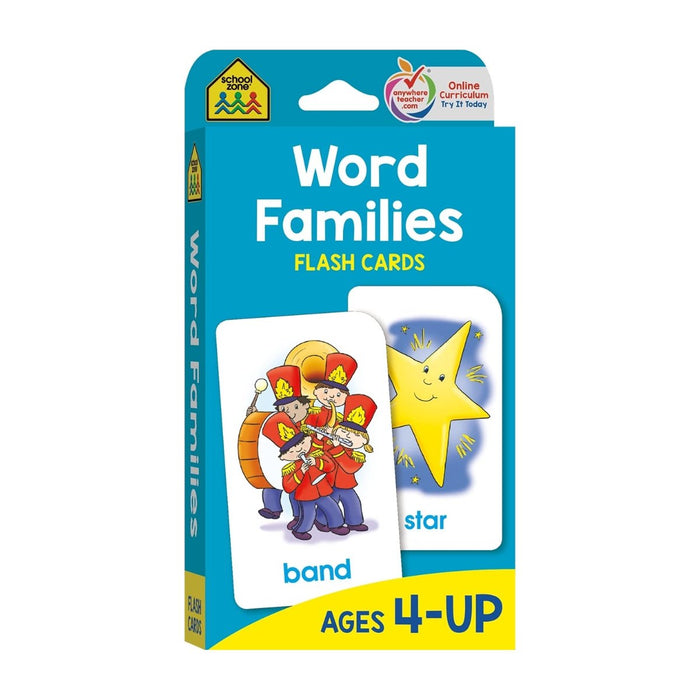 School Zone Word Families Ages 4 and Up Flash Cards - SafeSavings