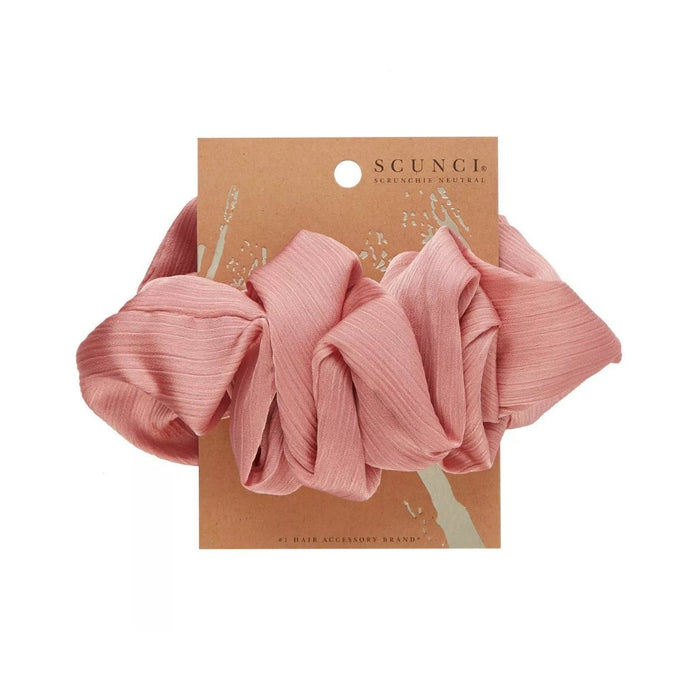 scunci Extra Large Pink Copper Scrunchie - Best By