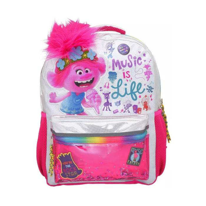 Troll Poppy 16 Backpack 5 PC Set w Lunch Bag Kids Girls Gift School Book  Bag