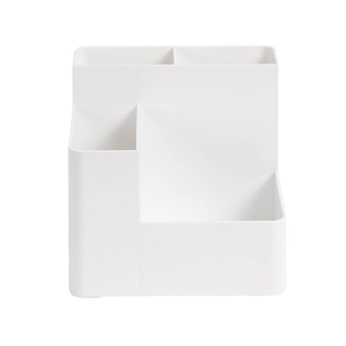 U Brands Modern Plastic All-in-One Desk Organizer White - SafeSavings
