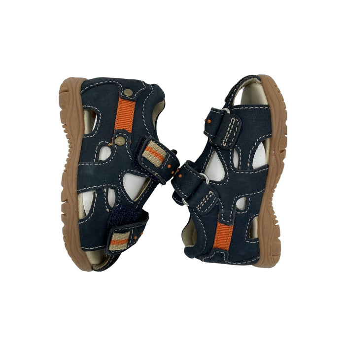 Umi Boys "Keelback" Leather Ocean Navy Sandal - SafeSavings