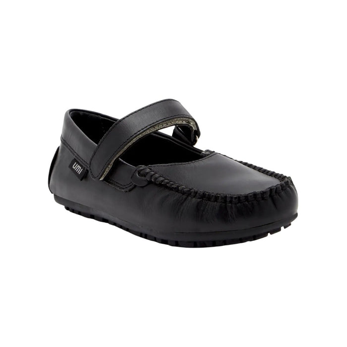 Umi Girls "Moraine" Smooth Black Loafer - SafeSavings