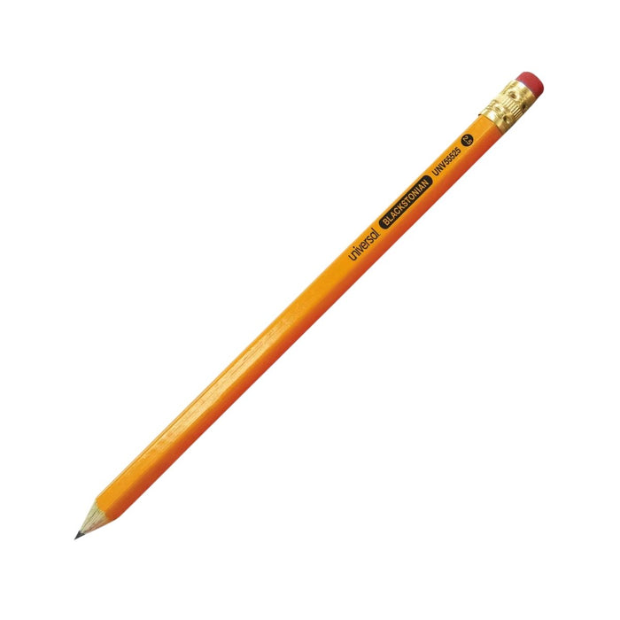 Universal Blackstonian No. 2.5 Medium Firm 55525 Pencils 12 Dozen 144-Box - SafeSavings