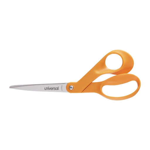 Universal Orange 8 1/2 In. Stainless Steel Office Shears Scissors 3-1/4 In. Cut - SafeSavings