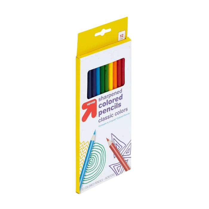 Up&Up Sharpened Colored Pencils Classic Colors 12-Pack - SafeSavings